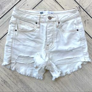 TILLYS RSQ Distressed High Rise Denim Shorts White Size 23